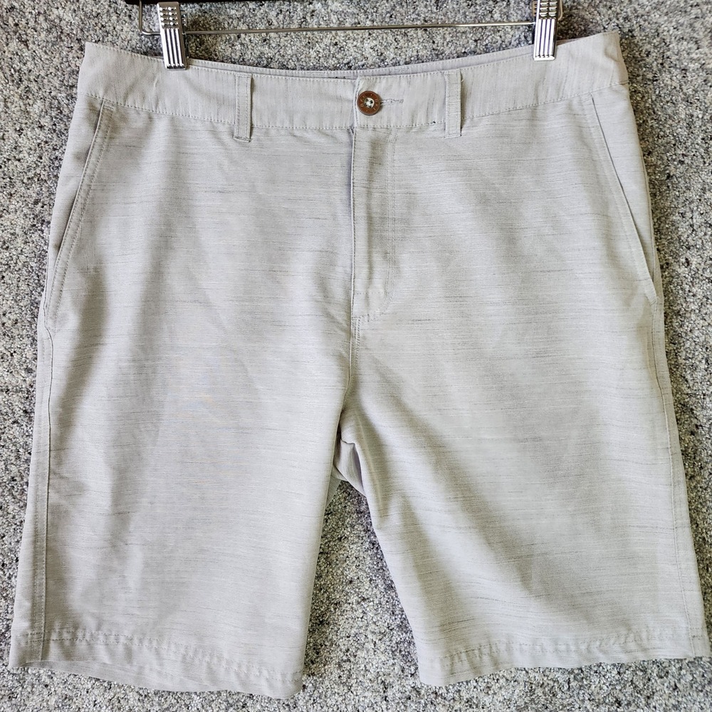 BKE Hybrid Shorts Mens 32 Gray Heathered Stretch Quick Dry Excellent